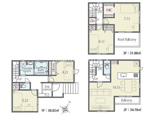 間取図4LDKのゆとりある間取りで、ご家族それぞれが快適に過ごせる住まいです。約16.5帖のLDKは広々とした空間で、家具の配置もしやすく、家族団らんの時間を楽しめます。