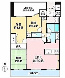 ディークラディア金剛 3LDKの間取図画像