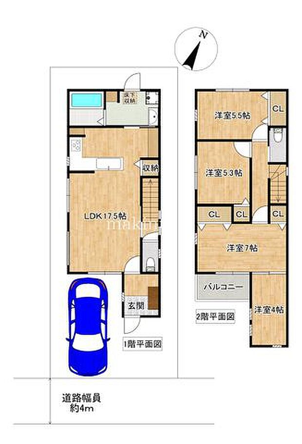 間取図堺市堺区北向陽町2丁 新築戸建