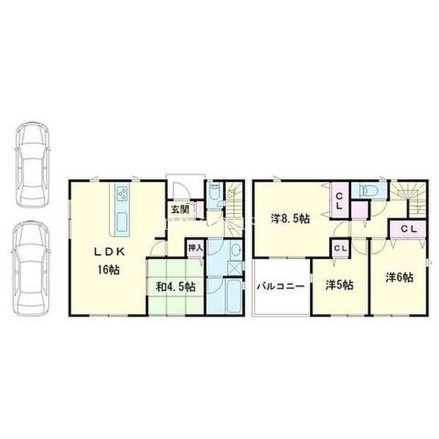 4LDKの間取り　完成済です