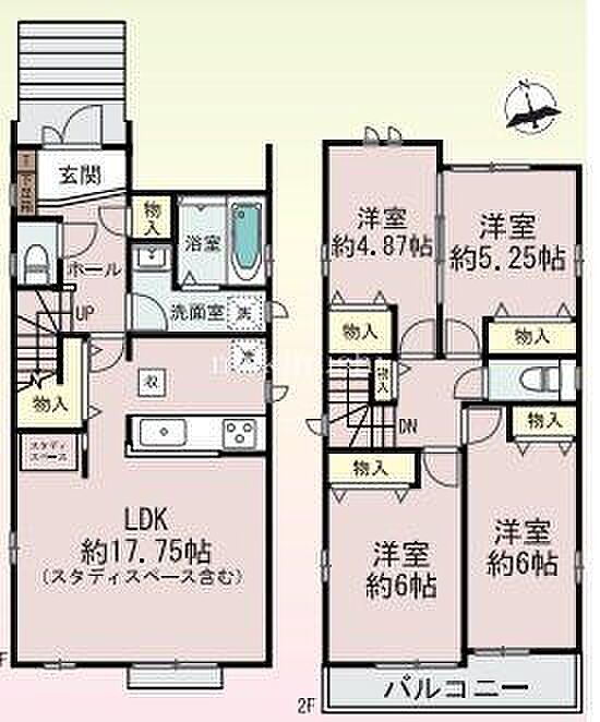 間取図4LDK+駐車1台閑静な住宅街！！