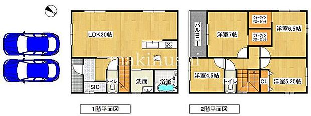 間取図4LDK堺市南区赤坂台5丁　新築戸建完成済！！