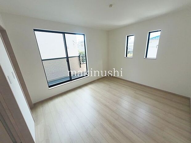 B号棟 ・2面採光の明るいお部屋、お日様の光とさわやかな風をたっぷり取り込めます。気になるお部屋の換気もしっかりできますね。