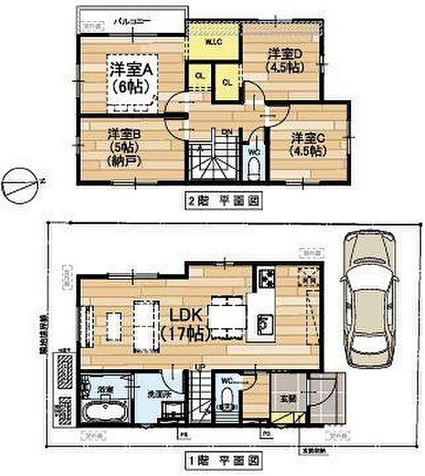 4LDK完成済み。延床面積87.77m2