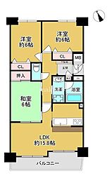 藤和ライブタウン千代田 3LDKの間取図画像