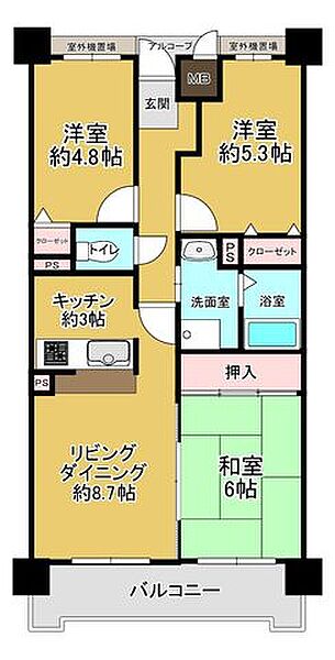 3LDK♪室内とても綺麗にお使いです♪是非一度ご覧ください♪