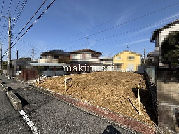 ■現地土地写真■土地63．14坪■建築条件無し■更地■お好きなハウスメーカーや工務店で建築して頂けます■南東向き■