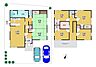 間取り：■間取図■土地62．38坪■建延42．57坪■6ＬＤＫ■クボタハウス施工のお家■