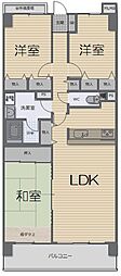 ライオンズマンション北鈴蘭台第二 3LDKの間取り