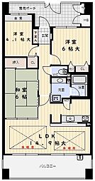 ファミール須磨鷹取ステーションサイド 3LDKの間取り