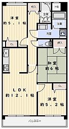 ウイング神戸 3LDKの間取図画像