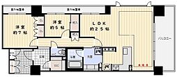ザ・ライオンズ神戸ハーバーランド 2LDKの間取図画像