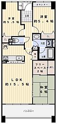 ヒルトップコートジェームス山 3LDKの間取図画像
