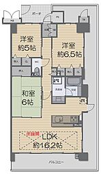 ルイシャトレ神戸ポートアイランド 3LDKの間取図画像