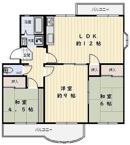 3LDK 間取り