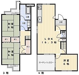 鈴蘭泉台第2住宅1号棟 3LDKの間取図画像
