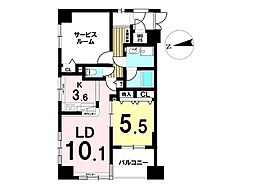ライオンズマンション八王子第7 1SLDKの間取り
