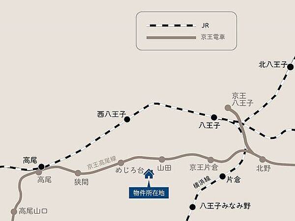 京王高尾線「山田」駅まで徒歩10分