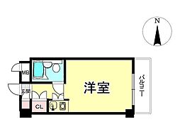 メゾンドノア狭間 ワンルームの間取図画像