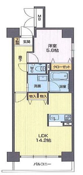 兵庫県姫路市北条口3丁目(賃貸マンション1LDK・3階・47.36㎡)の写真 その2