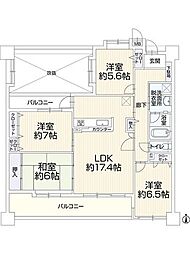エバーライフ二日市 4LDKの間取図画像