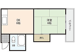 ミトービル 1DKの間取図画像