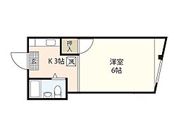 カーサ横川駅前M2 1Kの間取図画像