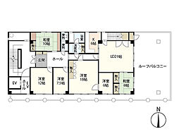 幟町熊本ビル 6LDKの間取図画像