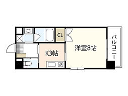 ソフィアコート光町 1Kの間取図画像
