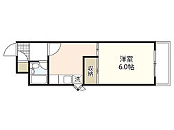 三石マンション 1DKの間取図画像