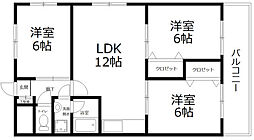 チェリー・ヒルズ広島 3LDKの間取図画像