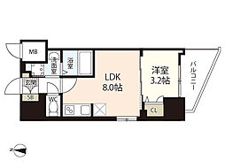 S-RESIDENCE国泰寺一丁目 1LDKの間取図画像