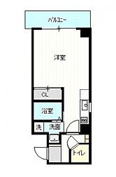 鶴見橋Grande 1Kの間取図画像