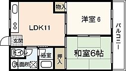 第二中広不動産ビル 2LDKの間取図画像