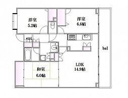 千田町アインスタワー 3LDKの間取図画像