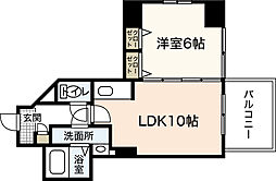 クレスト小町 1LDKの間取図画像