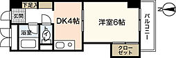 フェニックス八丁堀 ワンルームの間取図画像