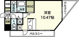 グラヴィスコート加古町 ワンルームの間取図画像