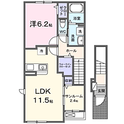下吉田東4丁目(028699701) 1LDKの間取図画像