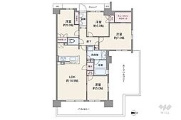 ザ・パークハウス西馬込 4LDKの間取り