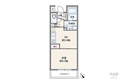 ソフィアーレ代官山 1DKの間取り