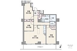 グラン・エステ川崎ツインタワー弐番館 3LDKの間取図画像
