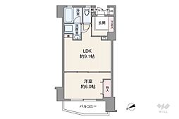 グランドパーク池尻大橋 1LDKの間取図画像