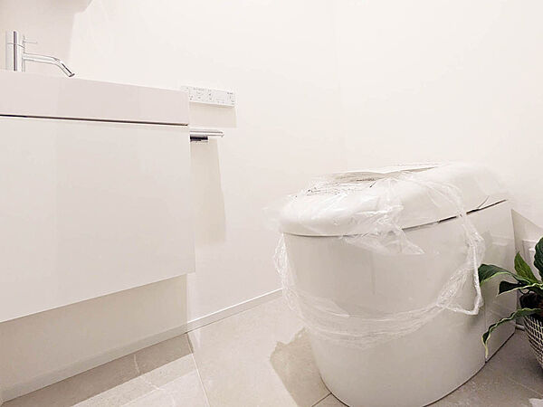 トイレ横に洗面台があり、すぐに手を洗うことができて便利です。