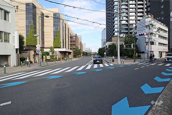 敷地北側の前面道路