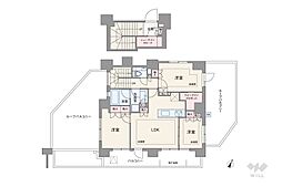 ピアース学芸大学レジデンス 3LDKの間取図画像