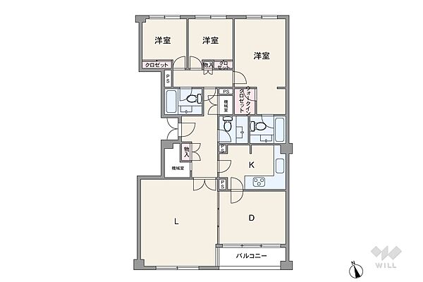 119.97?の広々3LDK。窓から豊かな緑を望む住空間です。リフォームのご相談承ります。