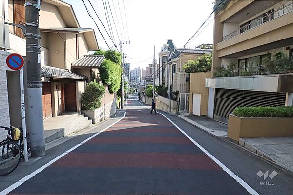 敷地南東側の前面道路