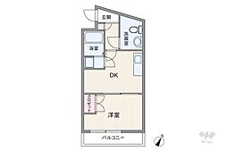 間取図画像 1DK