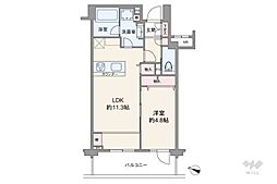 日神デュオステージ上北沢 1LDKの間取図画像